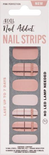 Actual product image Ardell Nail Addict Nail Strips Pink Perfection 16 Stk (Pink, Beige)