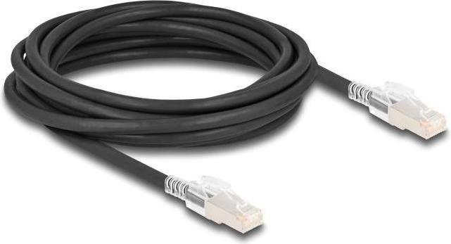 Produktbild Delock RJ45 Netzwerkkabel Cat.6A S/FTP mit Secure Clips Set 5 m schwarz (S/FTP, CAT6a, 5 m)