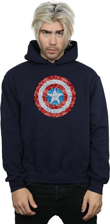 Produktbild Captain America Pixelated Shield Kapuzenpullover (S)