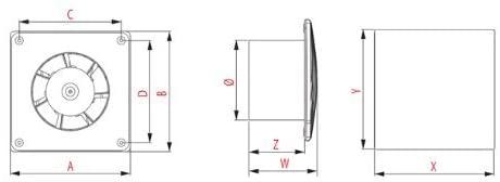 Actual product image MKK Packaging Bathroom fan