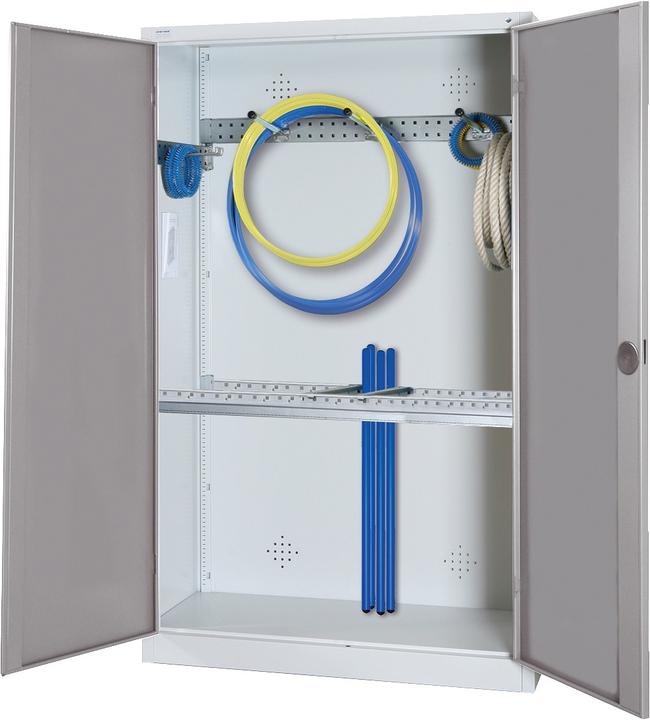 Produktbild C+P Modul-Sportgeräteschrank mit Grundausstattung (HxBxT: 195x120x50 cm, mit Vollblech-Flügeltüren)