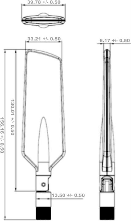 Actual product image Delock LTE/HSPA/GSM antenna, SMA connector, black (5G, GSM)