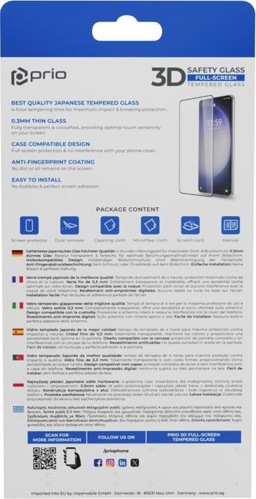 Produktbild prio 3D Panzerglas (1 Stück, Samsung Galaxy S25)