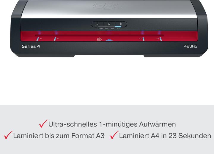 Immagine prodotto GBC Laminiergerät 480HS (75 - 175 µm, A3)