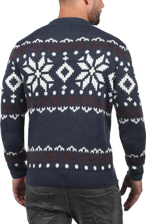 Actual product image Solid Norwig Men's Jumper Chunky Knit Pullover With Crew Neck (M)