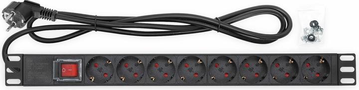 Immagine prodotto Intellinet Ciabatta / PDU a 8 vie da 19", contatto di protezione, 1 U