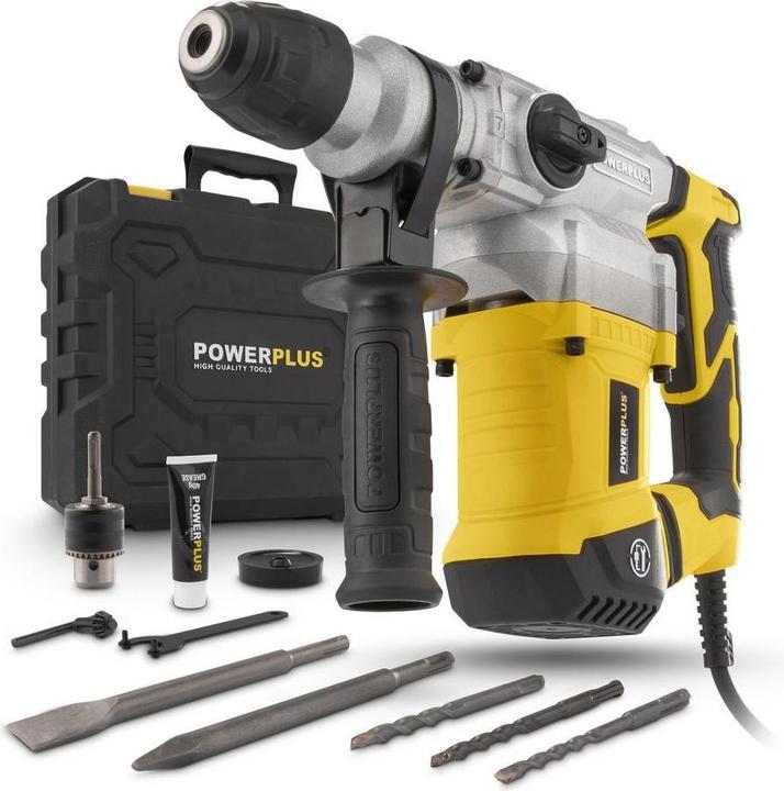 Actual product image Powerplus POWX11721 Rotary hammer 1200W - 6 Acc. (Electrical connection)