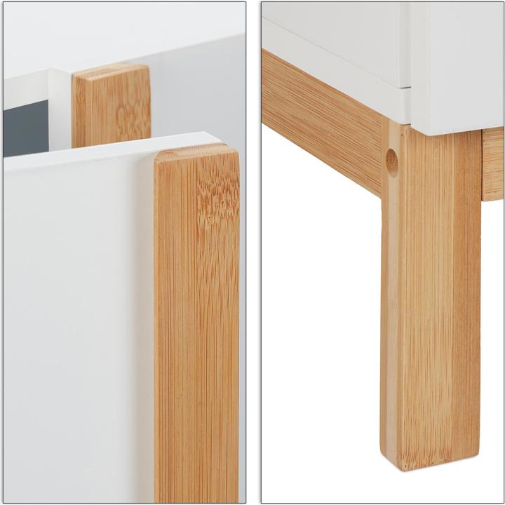 Image du produit Relaxdays Meuble dessous de lavabo, en bambou (60 x 30.5 x 60.5 cm)