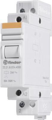 Immagine prodotto Finder Relè modulare DIN 20A 1NOU1NC 24Vca