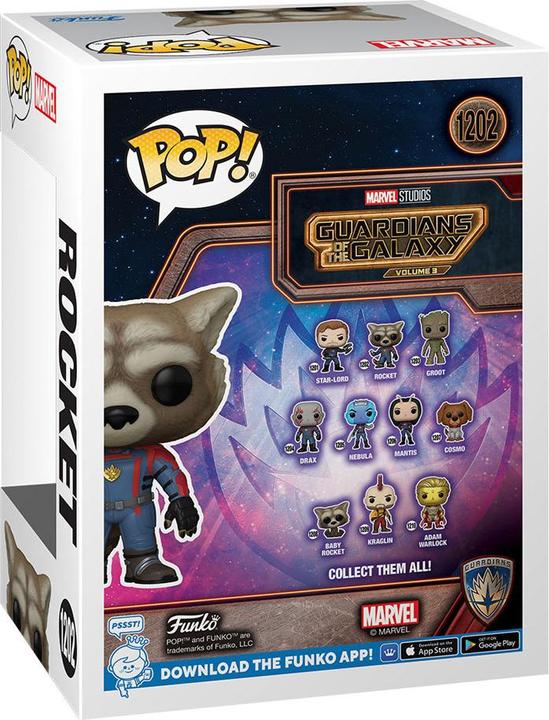 Actual product image Funko Guardians of the Galaxy Rocket Marvel