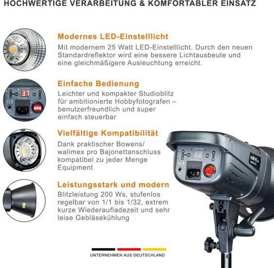 Actual product image Walimex pro Emerger 200 studio flash (200 W, Flash head)