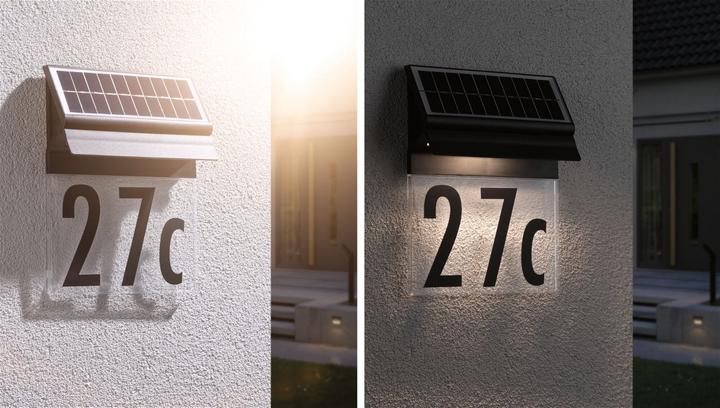 Produktbild Paulmann Solar Hausnummernleuchte (14 lm, IP44)