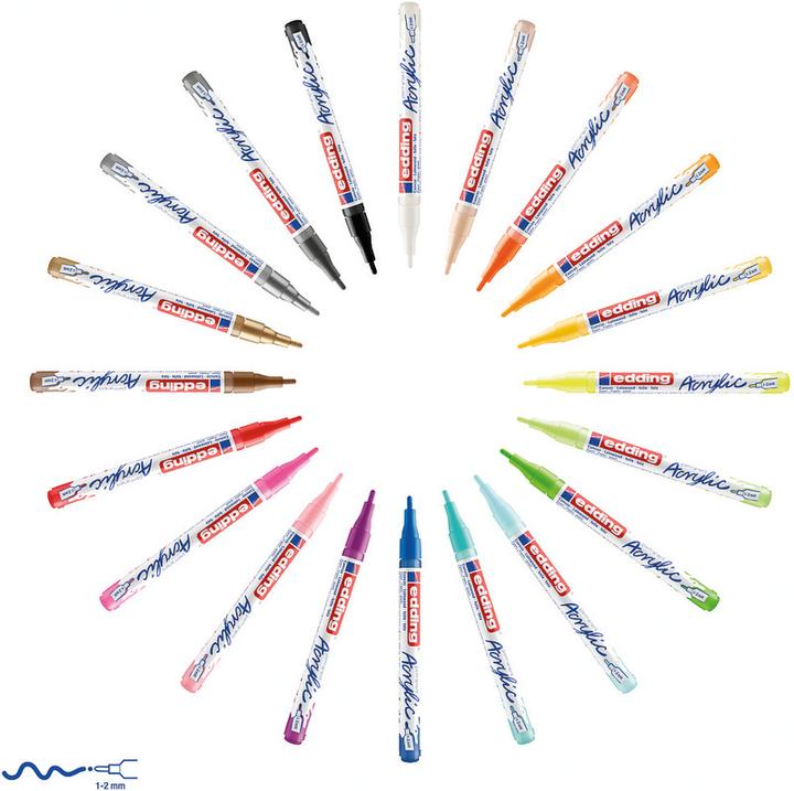 Actual product image Edding Acrylic marker 5300 Fine (Neon yellow, 2 mm, 1 x)
