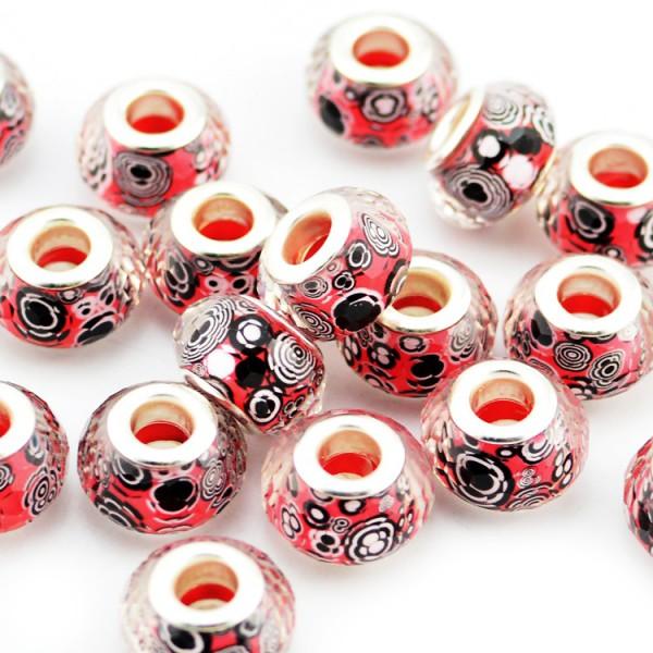 Image du produit Hermex Bead perle argentée 925 - Rose argenté (Argent 925, Verre acrylique)