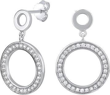 Silvego Silver earrings with zircons FW4984E