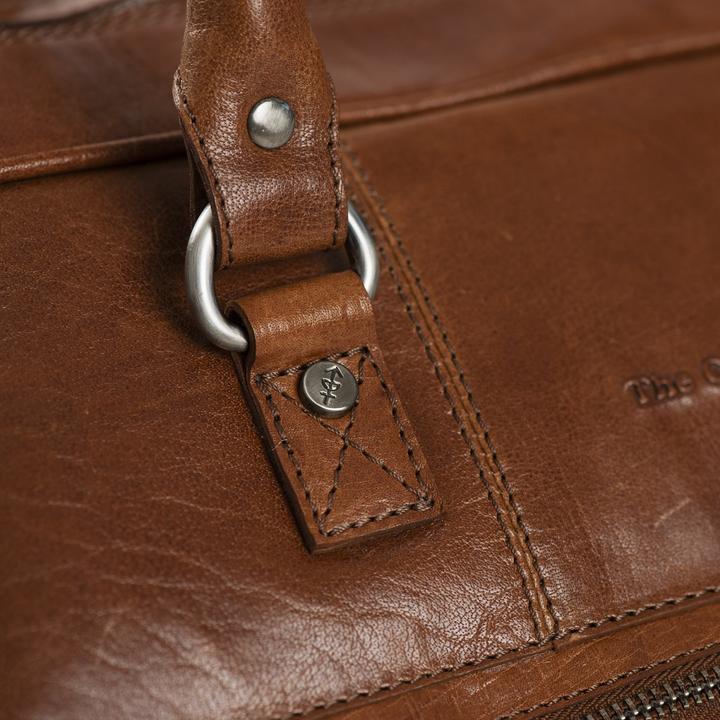 Actual product image The Vegan Cow Chesterfield Brand Leren Weekendtas Cognac Mainz (40 l)