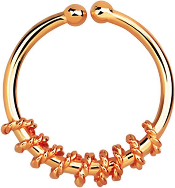 Actual product image Star Piercing Fake Septum mit grosser Seilwindung rosegold (925 sterling silver)