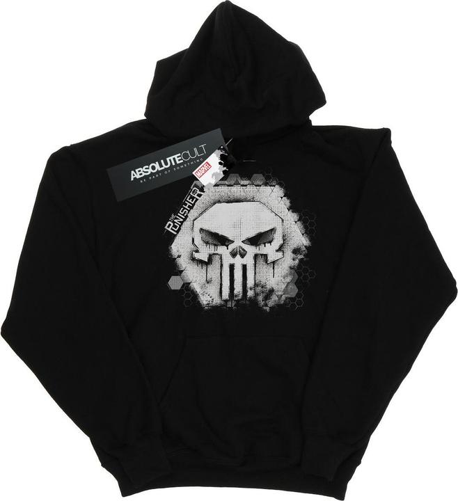 Actual product image Mens Punisher Skull Badge Hoodie (XXL)