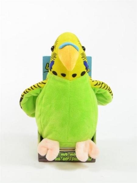 Image du produit Kögler Perruche parlante verte Labertier avec microphone, parle après (17 cm)