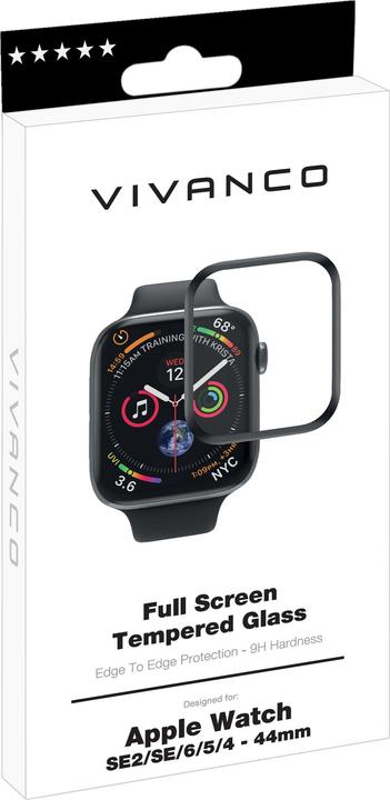 Image du produit Vivanco Verre de protection d'écran 3D FullScreen pour Apple Watch SE2/SE/6/5/4, 44mm
