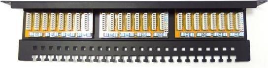 Actual product image Digitus Professional DN-91624U - Patch Panel - RJ-45 X 24 - Black, RAL 9005 - 1U (19")