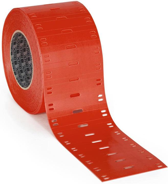 Produktbild Brady THT-6010-7643-RD, Heatex Kabel-Schilder, Rot, 60.00 x 10.00 mm, halogenfrei, 76er Kern (750