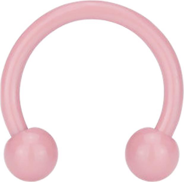 Produktbild Saketos Micro Circular Barbell Supernova pastellpink mit Kugel (316L Chirurgenstahl)