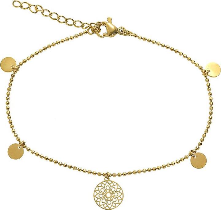 Actual product image Crystals Bracelet.mandala.lucky.gold.plated.606024 (17 cm, Stainless steel)