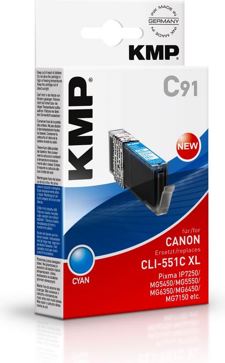Productafbeelding KMP C91 inktcartridge comp. met Canon CLI-551 C XL (C)