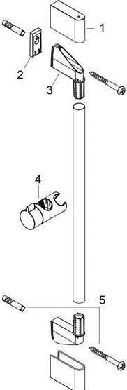 Actual product image hansgrohe Unica shower rod Croma 90 cm