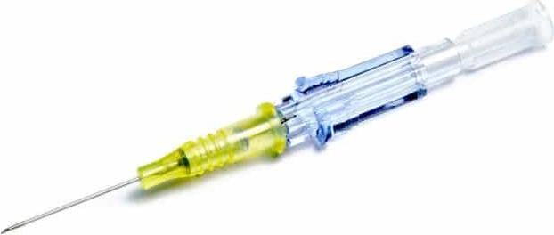 Produktbild BD Insyte Venenverweilkatheter ohne Flügel und Zuspritzventil G 24 / 0,7 x L 19 mm gelb