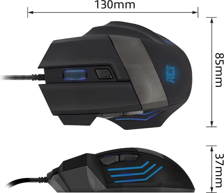 Produktbild AC5000 Maus rechts USB Typ-A Optisch 3200 DPI (Kabelgebunden)