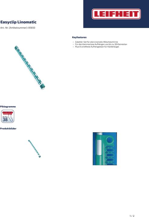Immagine prodotto Leifheit Linomatic Easy Clip