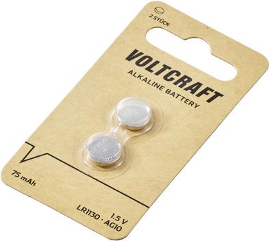 Immagine prodotto Voltcraft Pila a bottone LR 1130 alcalina al manganese 75 mAh 1,5 V 2 pz. (2 pz., 75 mAh)