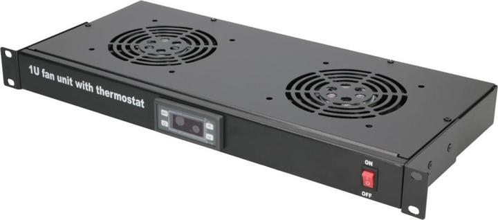 Actual product image Extralink 19/" RACK MOUNT FAN PANEL (2 FANS) WITH THERMOSTAT