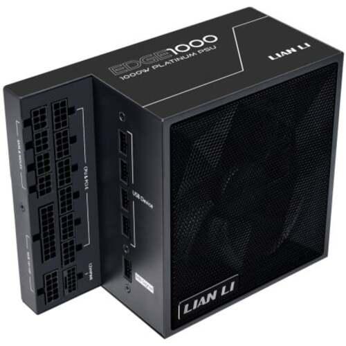 Productafbeelding Lian-Li EDGE EG1000 80 PLUS Platinum voeding, PCIe 5.1, ATX 3.1 - 1000 Watt, zwart (1000 W)