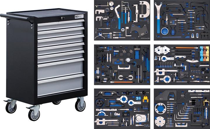 Produktbild BGS Werkstattwagen 7 Schubladen Motor-Einstellwerkzeug-Sätze (7 x)