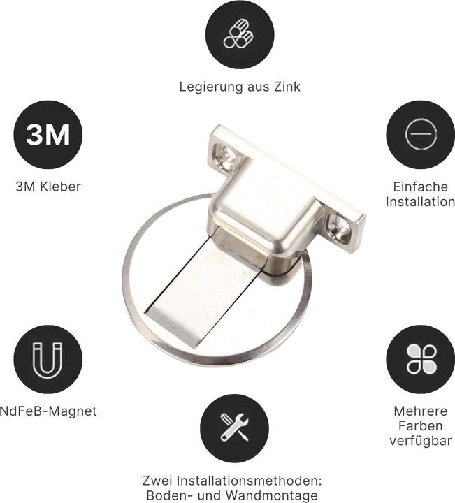 Image du produit Hermex Magnetischer Türstopper Türdämpfer Türschnäpper Türpuffer Türkeil (1 pièce(s))