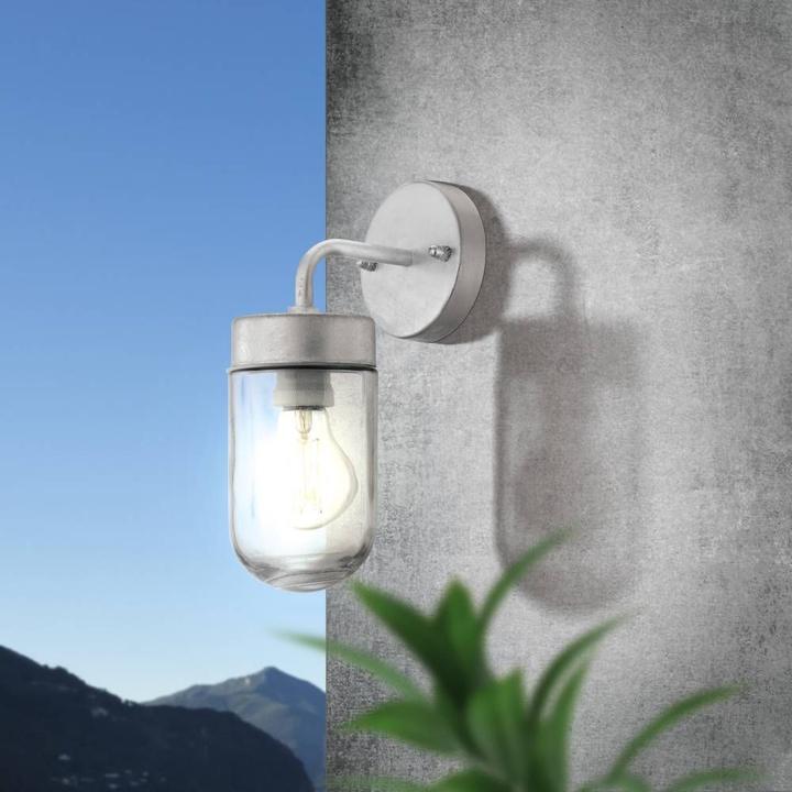 Image du produit EGLO 33448 ARADA E27 Applique murale/plafonnier d'extérieur Galvanisé à chaud IP44 (IP44)