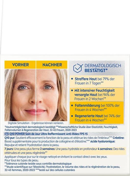 Produktbild NIVEA Q10 Power Anti-Falten Straffende Tagescreme (50 ml, Tagescreme, SPF 15)