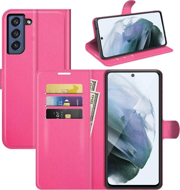Produktbild Cover-Discount Galaxy S21 FE - Leder Etui Hülle pink (Samsung Galaxy S21 FE)