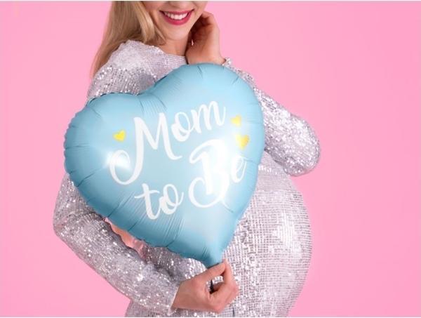 Image du produit Partydeco Ballon en plastique Mom to be bleu (1 x)