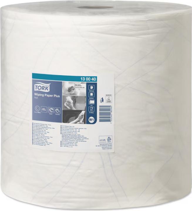 Actual product image Tork Aftørringspapir Plus W1 420 2-lags hvid 510m