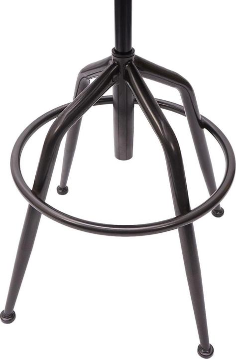 Produktbild Swisshandel24 Barhocker HWC-H10f, Barstuhl Tresenhocker Drehhocker, höhenverstellbar industrial Wildleder-Optik vi