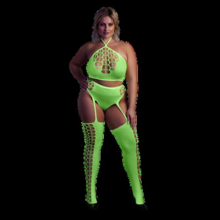Produktbild Ouch! Two Piece with Crop Top and Stockings (XL, XXL, 3XL)