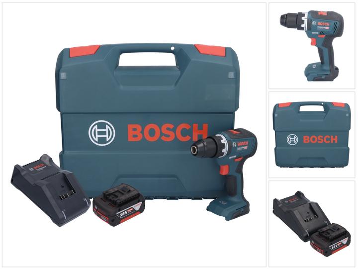 Productafbeelding Bosch Professional Bosch GSR 18V-55 Professionele accuboormachine 18 V 55 Nm borstelloos + 1x oplaadbare accu 5.0 Ah + (Oplaadbare batterij)