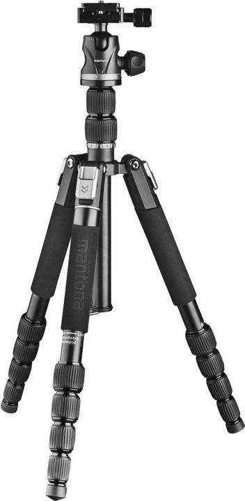 Produktbild mantona DSLM Travel Evolution 225 Reisestativ schwarz/grau