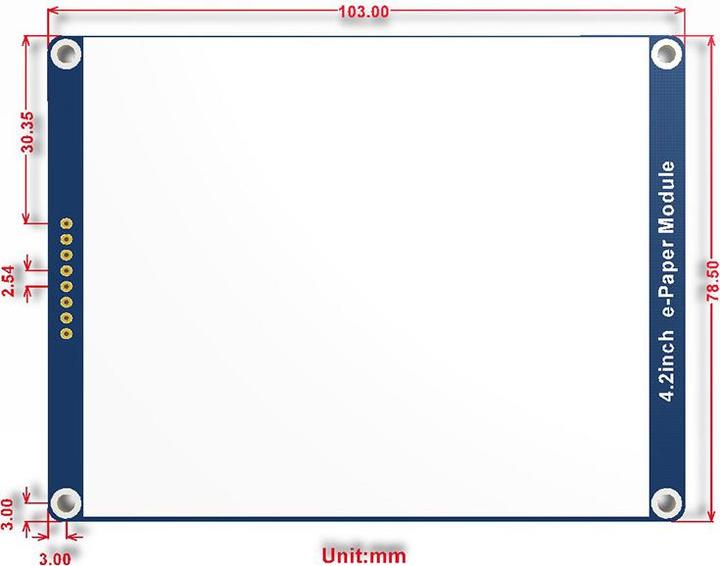 Actual product image WaveShare DEBO EPA 4.2 - Developer Boards - Display ePaper 4.2"" black/white