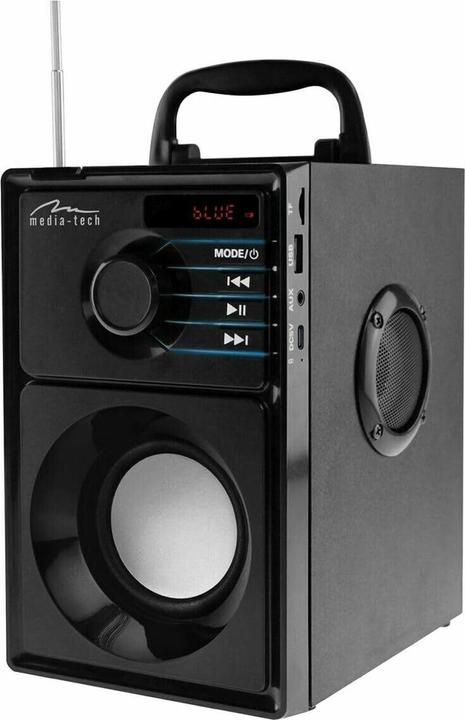 Actual product image Media-Tech Głośnik bezprzewodowy Boombox MT3179 15W USB-C Srebrny (6 h, Rechargeable battery operated, USB power delivery)