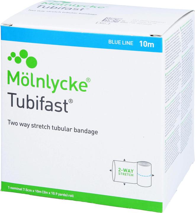 Actual product image Mölnlycke Schlauchbandage 7.5cmx10m blau